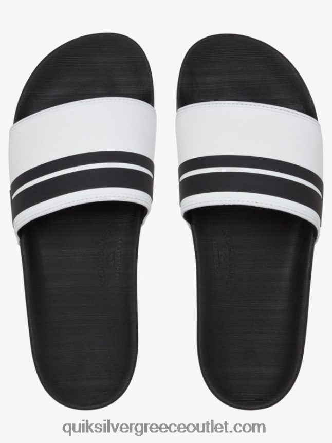 slide πέδιλα rivi slide Quiksilver άνδρες 66LP84765 άσπρο μαύρο