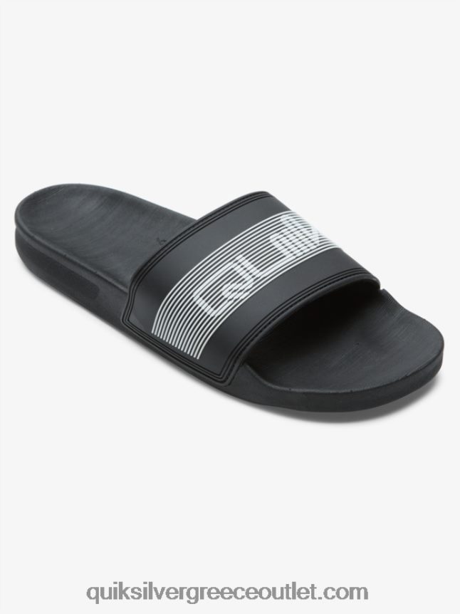 Σανδάλια συρόμενου τύπου slide wordmark rivi Quiksilver άνδρες 66LP84683 μαύρος