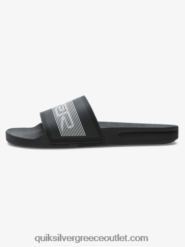 Σανδάλια συρόμενου τύπου slide wordmark rivi Quiksilver άνδρες 66LP84683 μαύρος
