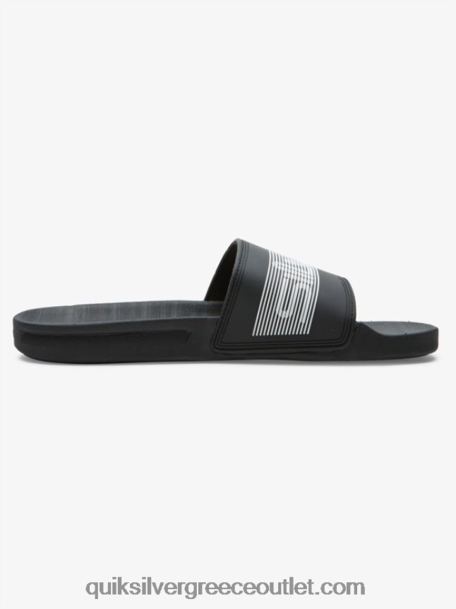 Σανδάλια συρόμενου τύπου slide wordmark rivi Quiksilver άνδρες 66LP84683 μαύρος