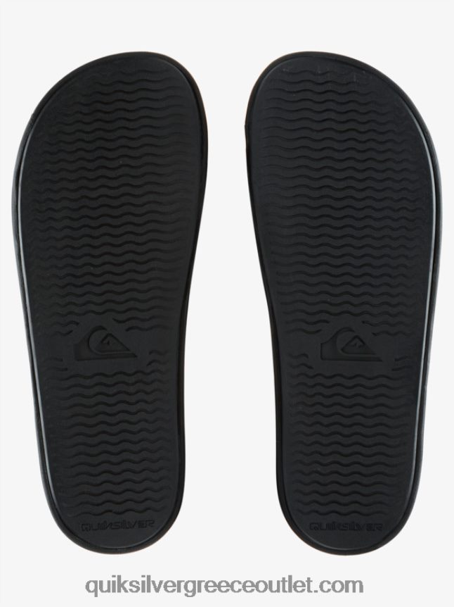 Σανδάλια συρόμενου τύπου slide wordmark rivi Quiksilver άνδρες 66LP84683 μαύρος