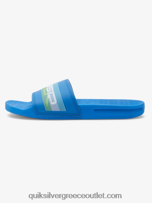 Σανδάλια συρόμενου τύπου slide wordmark rivi Quiksilver άνδρες 66LP84685 μπλε 4