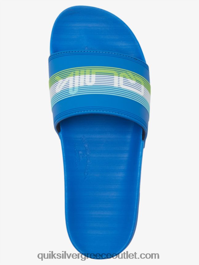 Σανδάλια συρόμενου τύπου slide wordmark rivi Quiksilver άνδρες 66LP84685 μπλε 4