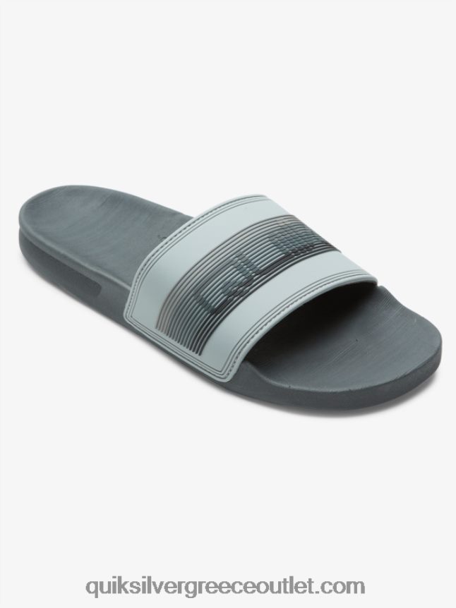 Σανδάλια συρόμενου τύπου slide wordmark rivi Quiksilver άνδρες 66LP84687 γκρι 1