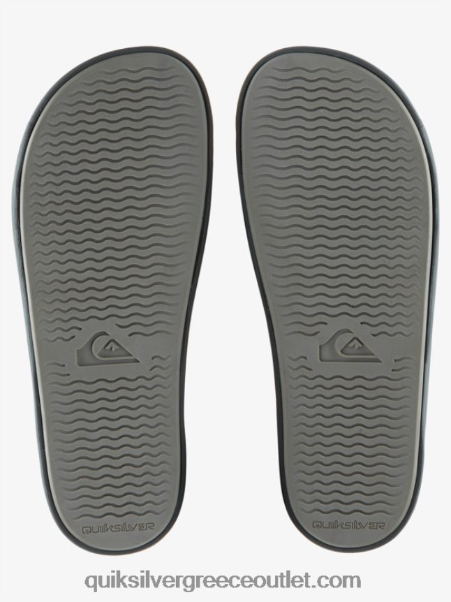 Σανδάλια συρόμενου τύπου slide wordmark rivi Quiksilver άνδρες 66LP84687 γκρι 1
