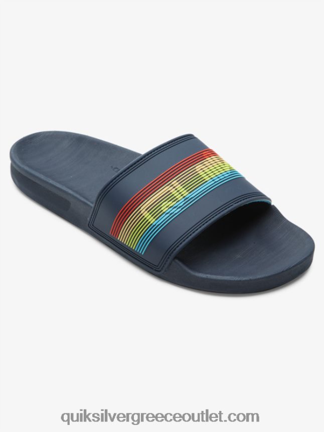 Σανδάλια συρόμενου τύπου slide wordmark rivi Quiksilver άνδρες 66LP84688 μπλε 3