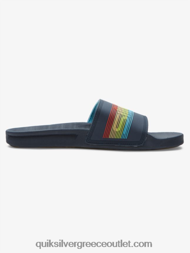 Σανδάλια συρόμενου τύπου slide wordmark rivi Quiksilver άνδρες 66LP84688 μπλε 3