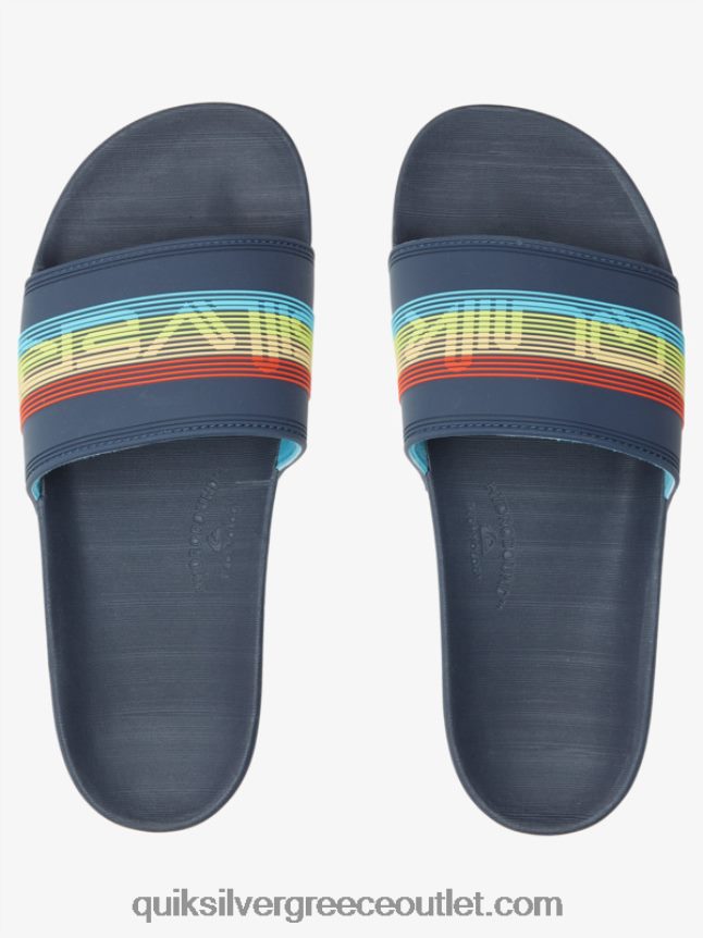 Σανδάλια συρόμενου τύπου slide wordmark rivi Quiksilver άνδρες 66LP84688 μπλε 3