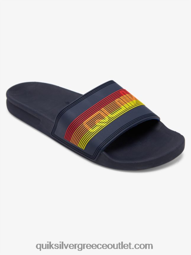 Σανδάλια συρόμενου τύπου slide wordmark rivi Quiksilver άνδρες 66LP84691 μπλε 2
