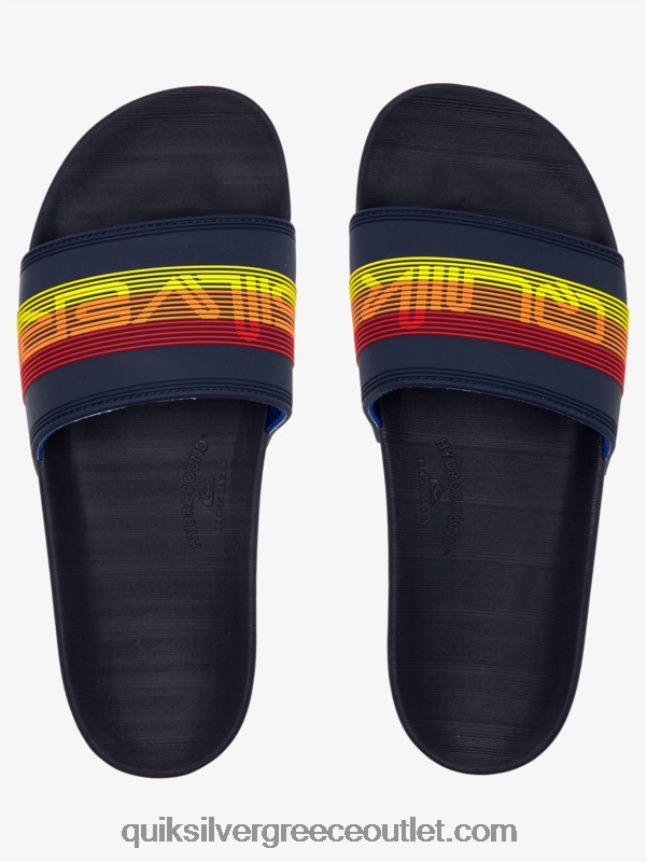 Σανδάλια συρόμενου τύπου slide wordmark rivi Quiksilver άνδρες 66LP84691 μπλε 2