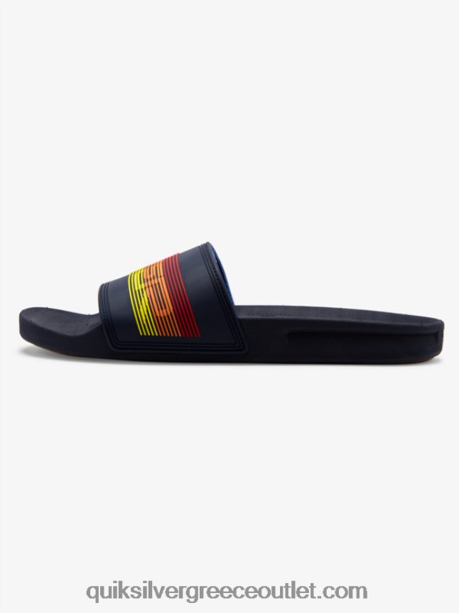 Σανδάλια συρόμενου τύπου slide wordmark rivi Quiksilver άνδρες 66LP84691 μπλε 2