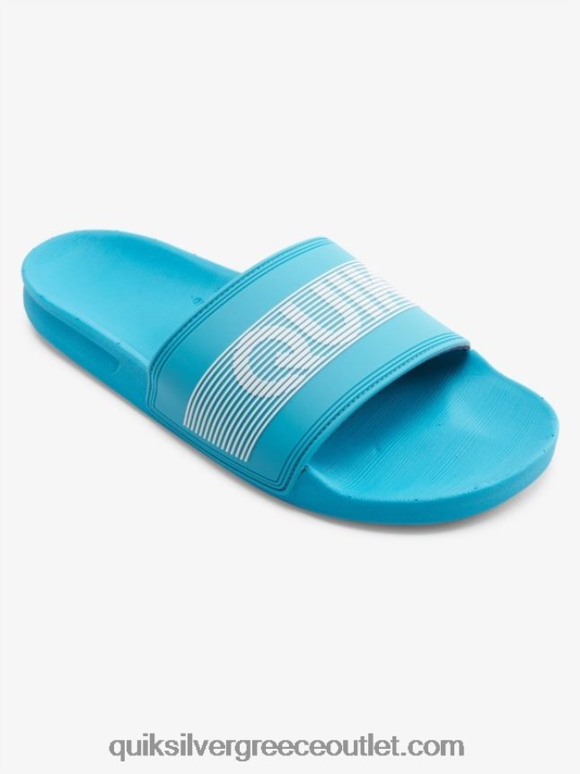 Σανδάλια συρόμενου τύπου slide wordmark rivi Quiksilver άνδρες 66LP84692 μπλε 1