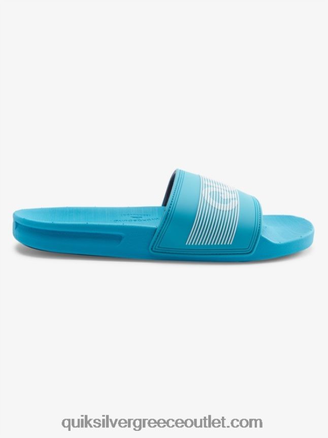 Σανδάλια συρόμενου τύπου slide wordmark rivi Quiksilver άνδρες 66LP84692 μπλε 1