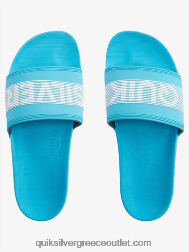 Σανδάλια συρόμενου τύπου slide wordmark rivi Quiksilver άνδρες 66LP84692 μπλε 1
