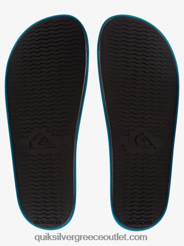 Σανδάλια συρόμενου τύπου slide wordmark rivi Quiksilver άνδρες 66LP84692 μπλε 1