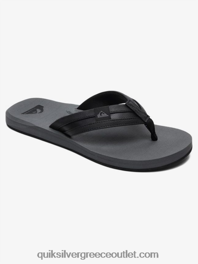 σανδάλια squish carver Quiksilver άνδρες 66LP84936 μαύρο/γκρι