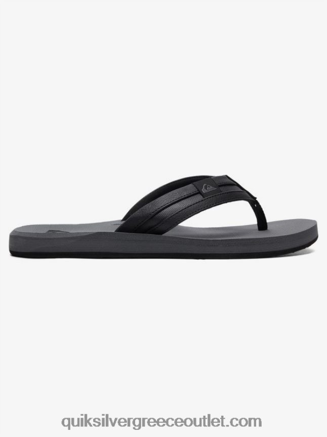 σανδάλια squish carver Quiksilver άνδρες 66LP84936 μαύρο/γκρι
