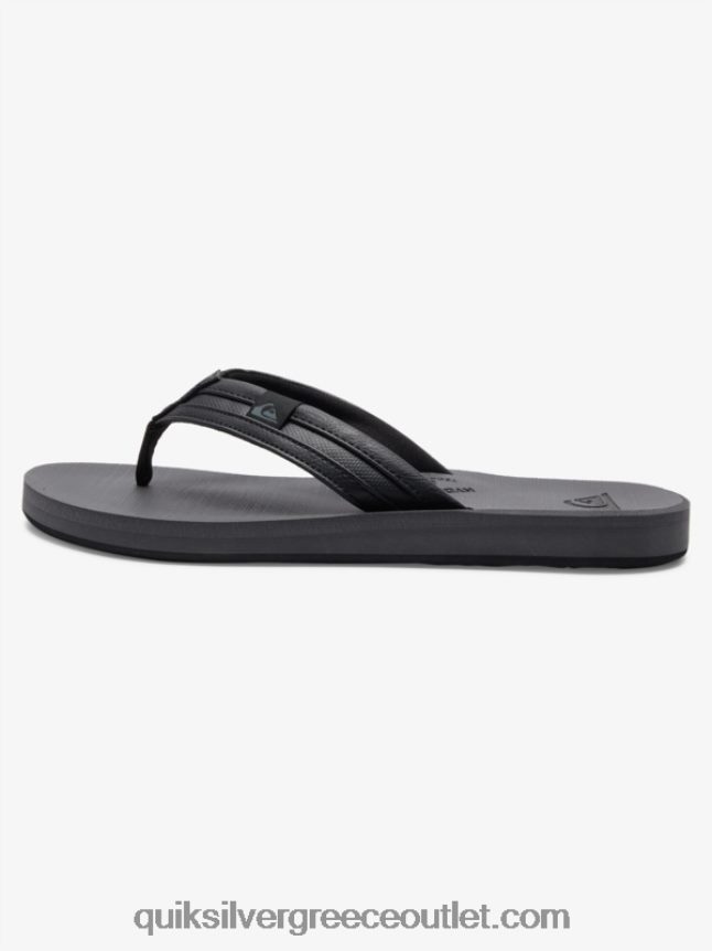σανδάλια squish carver Quiksilver άνδρες 66LP84936 μαύρο/γκρι