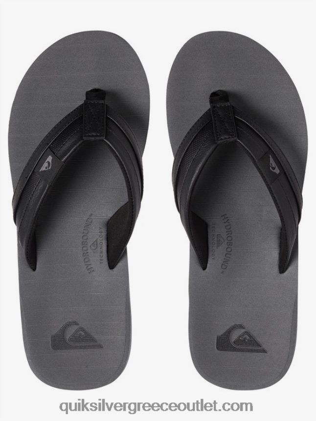 σανδάλια squish carver Quiksilver άνδρες 66LP84936 μαύρο/γκρι