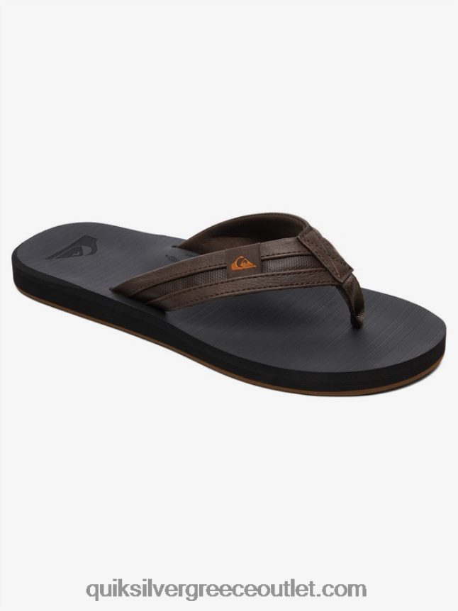 σανδάλια squish carver Quiksilver άνδρες 66LP84937 καφέ/μαύρο