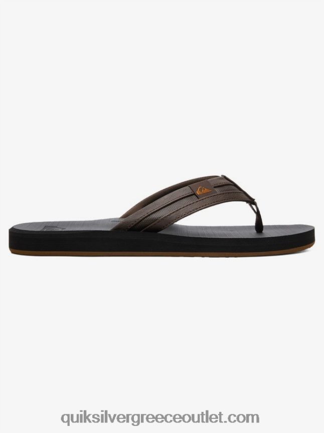 σανδάλια squish carver Quiksilver άνδρες 66LP84937 καφέ/μαύρο