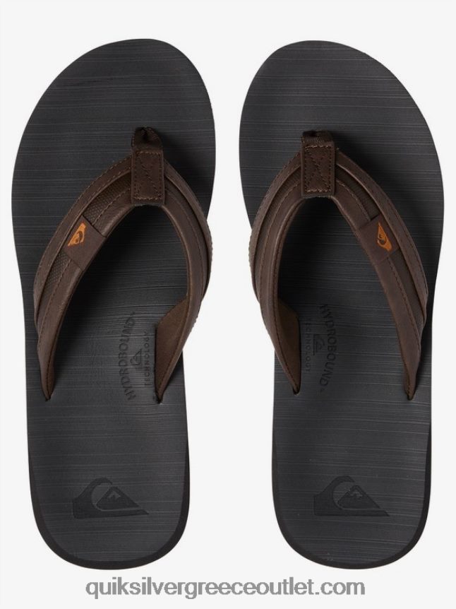 σανδάλια squish carver Quiksilver άνδρες 66LP84937 καφέ/μαύρο