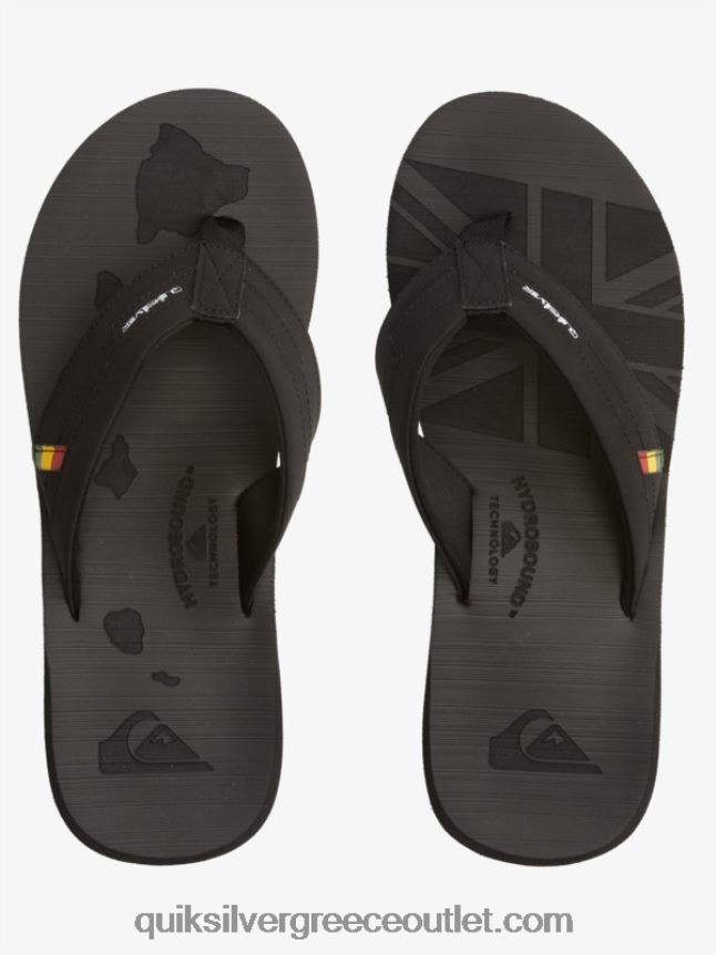 νησιώτικη όαση squish slide σανδάλια Quiksilver άνδρες 66LP841155 μαύρος