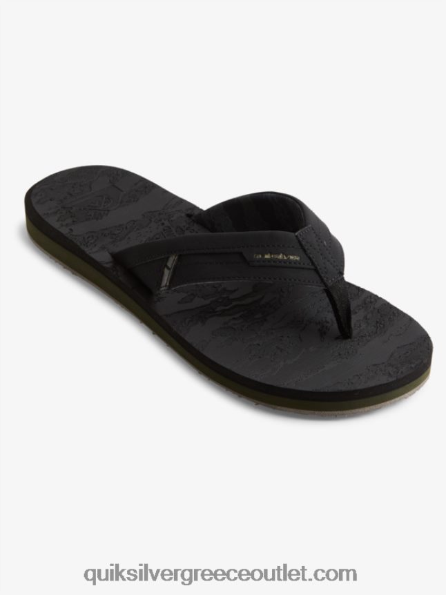 νησιώτικη όαση squish slide σανδάλια Quiksilver άνδρες 66LP841156 μαύρος