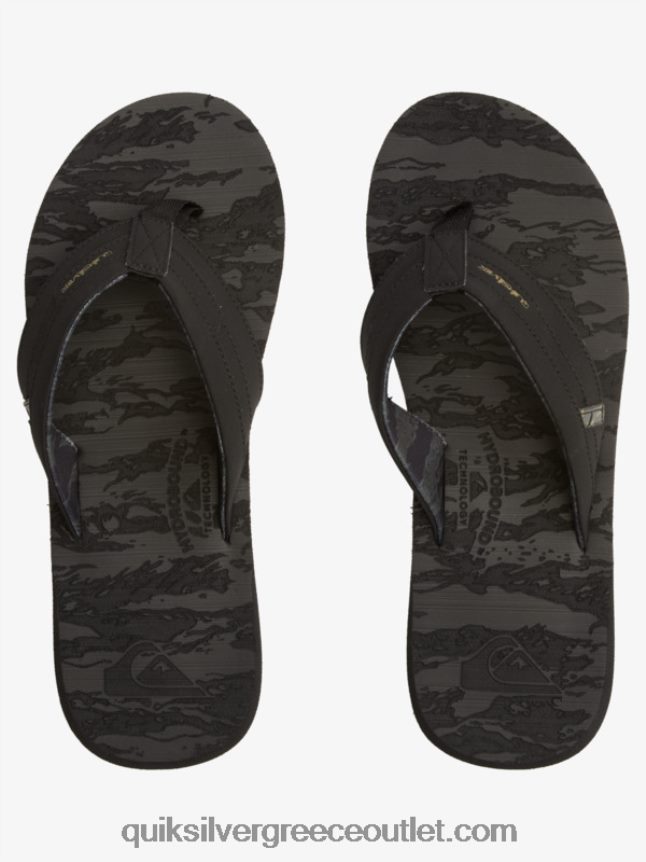 νησιώτικη όαση squish slide σανδάλια Quiksilver άνδρες 66LP841156 μαύρος